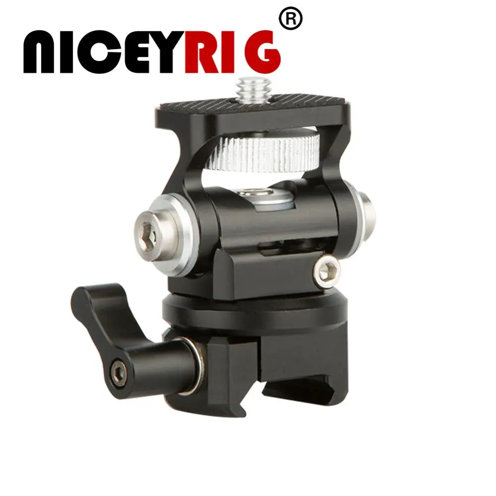 

NICEYRIG DSLR Camera Field Monitor Holder Mount with NATO Lock Clamp For 5 inch or 7 inch monitor