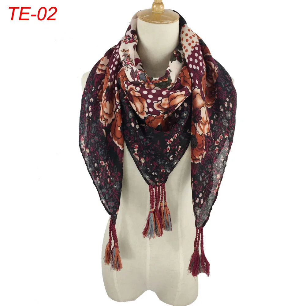 Хорошая цена, 24 цвета,, горячая мода, красивый принт, кисточка, свободно свисающие шарфы, квадратные шарфы для женщин, костюм