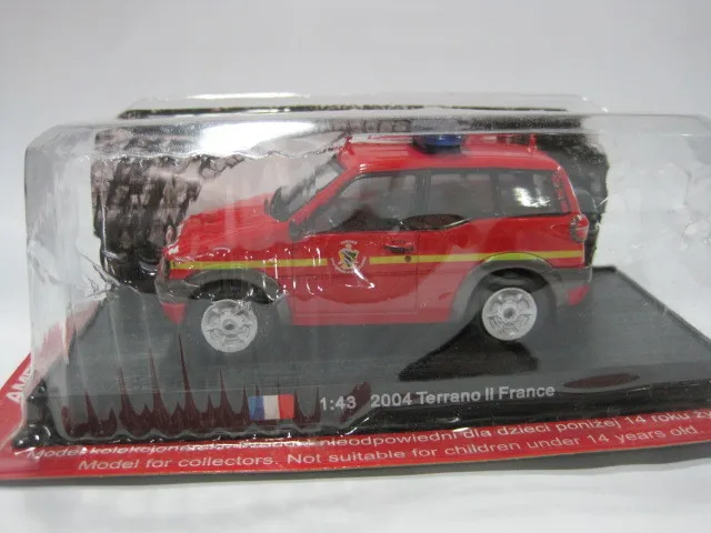 COM 1/43 France Terrano 2004 II FRANCE AMER alloy fire engine model spike |