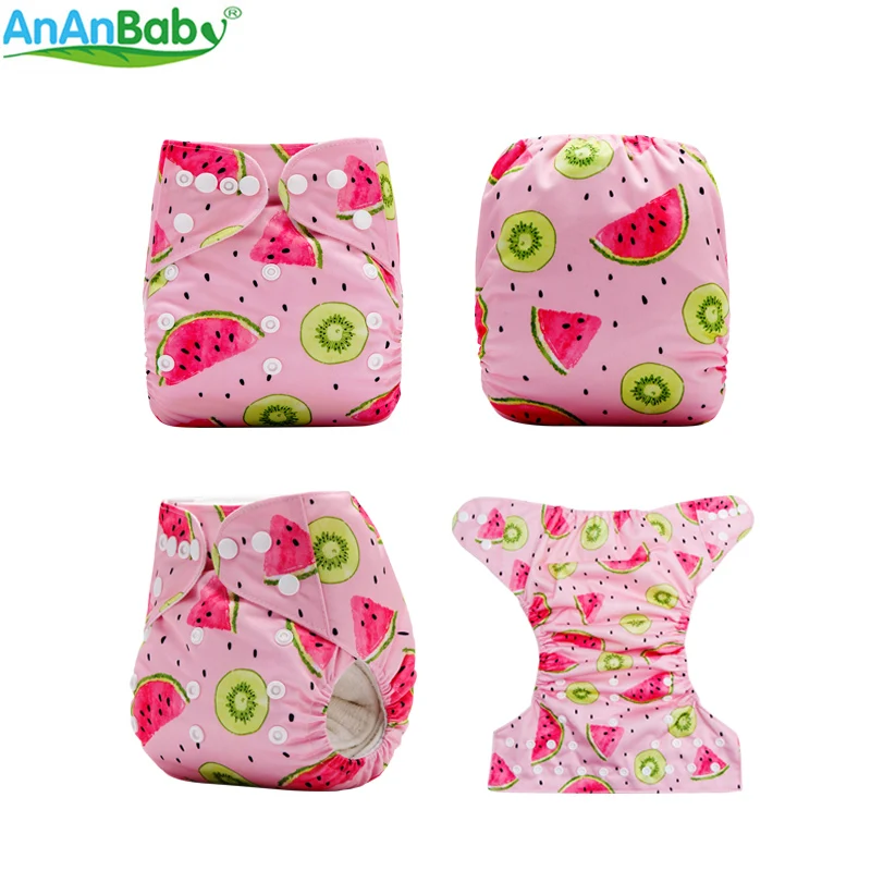 2018 Ananbaby фрукты печать Ткань подгузник Многоразовые детские пеленки с 1 шт.