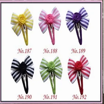 

30 PCS Good Girl 2/2.75" New Boutique Hair Bow + Snap Clip 8 Styles 480