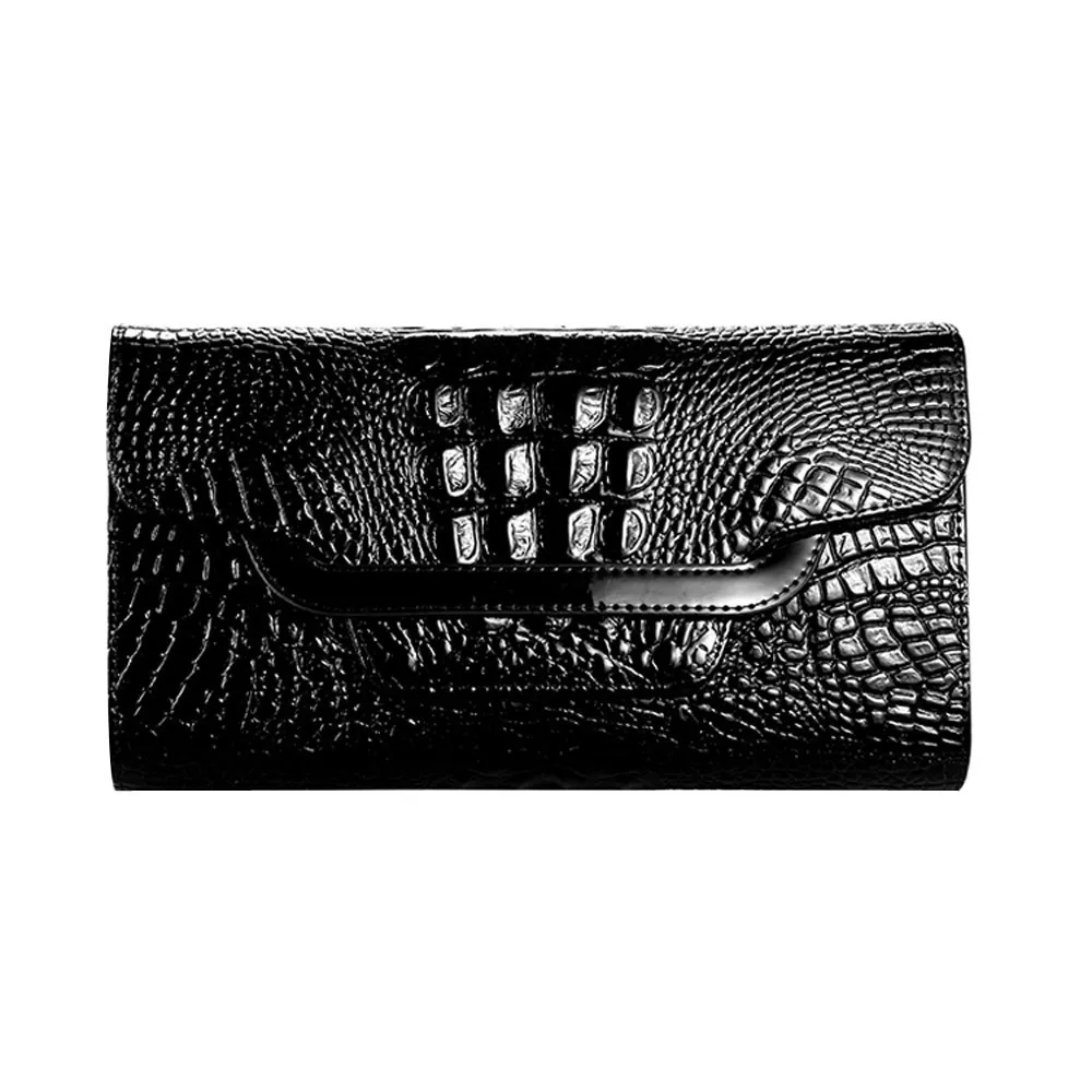 

Maison Fabre Fashion Women Money Coin Purses Holder Alligator Crocodile Long Clutch Solid Leather Zipper Women Wallets Ja28