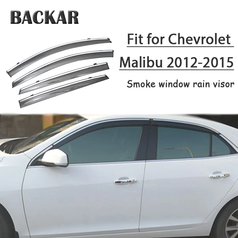 Sun Chrome Side Window Visor Vent Guards Rain for Chevrolet Spark 2012-2015