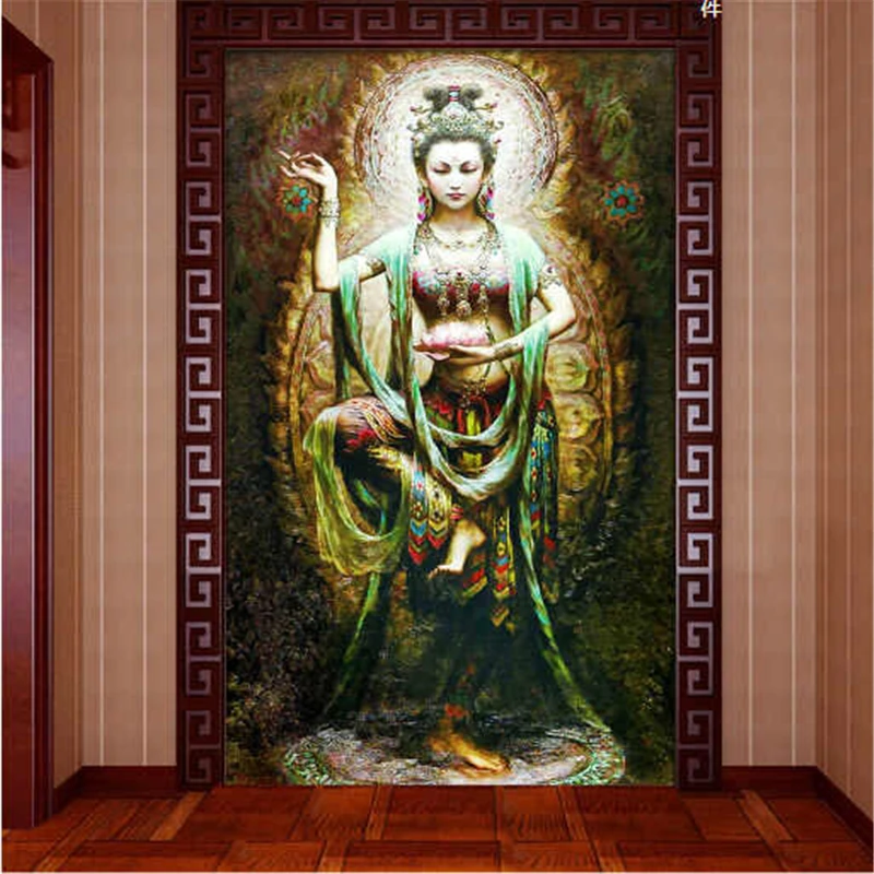 

beibehang photo wallpaper for Living room entrance background Feitian pictures fairy bedroom ceiling mural wall paper wall mural