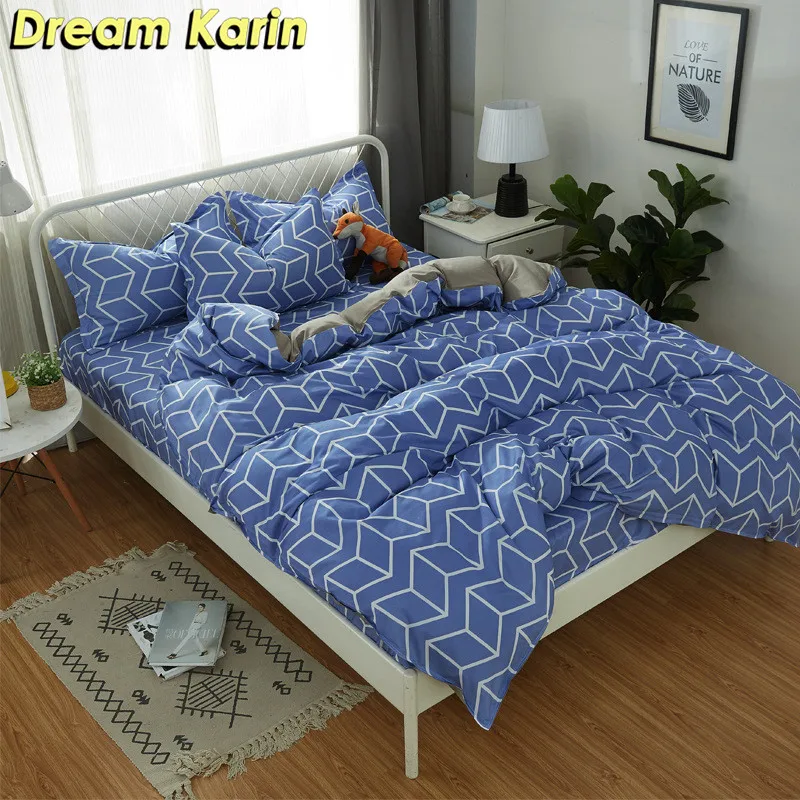 H Dream Karin домашний текстиль короткие Стильные комплекты постельного белья для взрослых одеяла с наволочками один двойной спальный набор 2/3 шт - Цвет: H