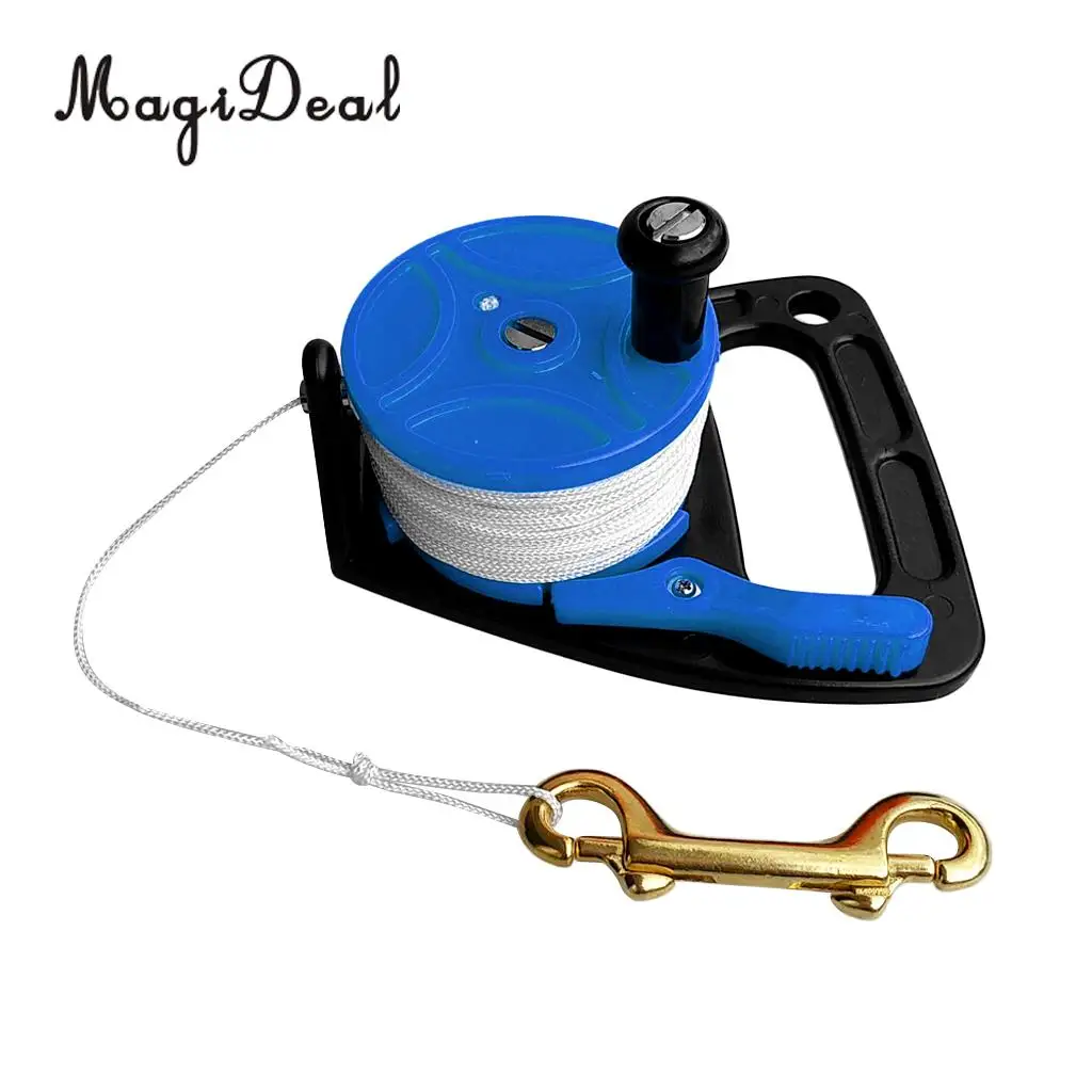 Heavy Duty Scuba Dive Reel - Underwater Diving Tech Spool Kayak Anchor & Thumb Stopper, 83m Line, Bolt Snap - Choice of Color