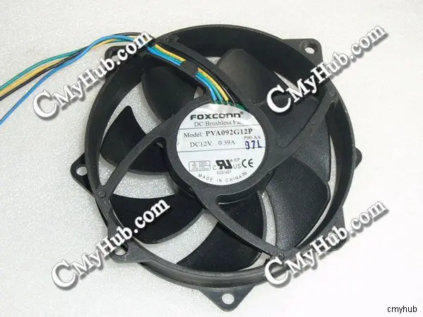 Подлинный для FOXCONN PVA092G12P -P00-AA DC12V 0.39A 4-контактный 4-проводной 9225 95x95x25 мм 8 винтов
