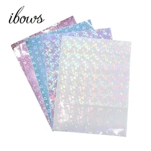 

22cm *30cm Symphony Laser Leather Sweet Color Heart Pattern Color Holographic Material Leather Fabric Home Decorative Materials