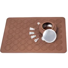 Macarons tapete de silicone para confeitaria, tapete de cozimento de macarrão, de silicone, com 4 peças de bicos