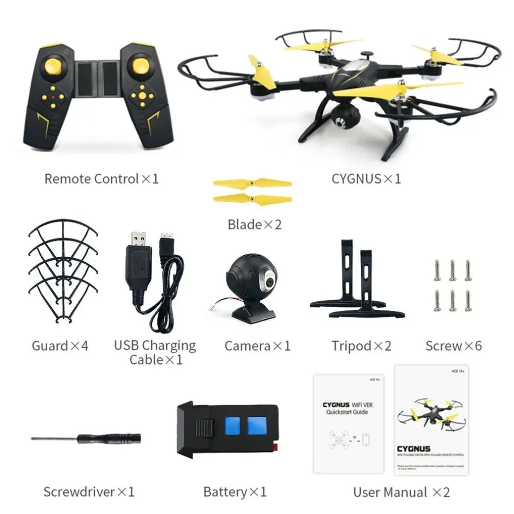 

JJR/C H39WH Selfie FPV RC 2.4G RC Foldable Quadcopter Drone with 720P Wifi HD Live Video Camera Altitude Hold 360 Flips