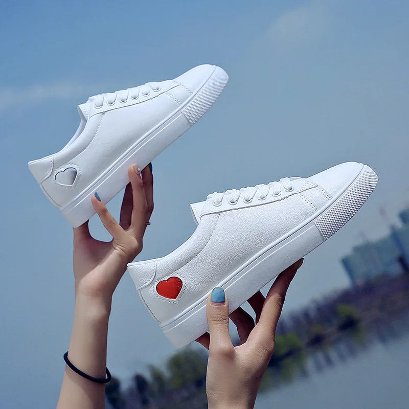 ALL YIXIE Fashion White Sneakers Woman Summer Autumn Velcro Leather Shoes Women Flats Casual Shoes Womens Platform Sneakers