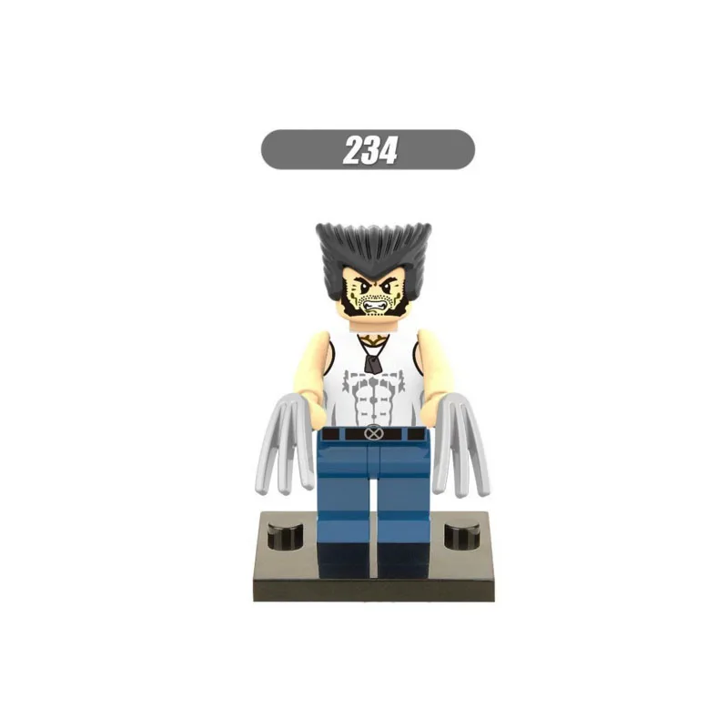 

Single Sale Super Heroes Star Wars 234 Wolverine Model Mini Building Block Figure Bricks Toy kids gift Compatible Legoed Ninjaed