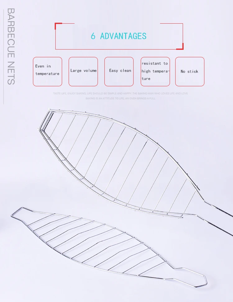 Сетка для барбекю,, сетка для рыбного гриля, покрытая железом, никель хром и древесина, рыба, барбекю, легко чистить, открытый барбекю, партнер, инструмент для барбекю