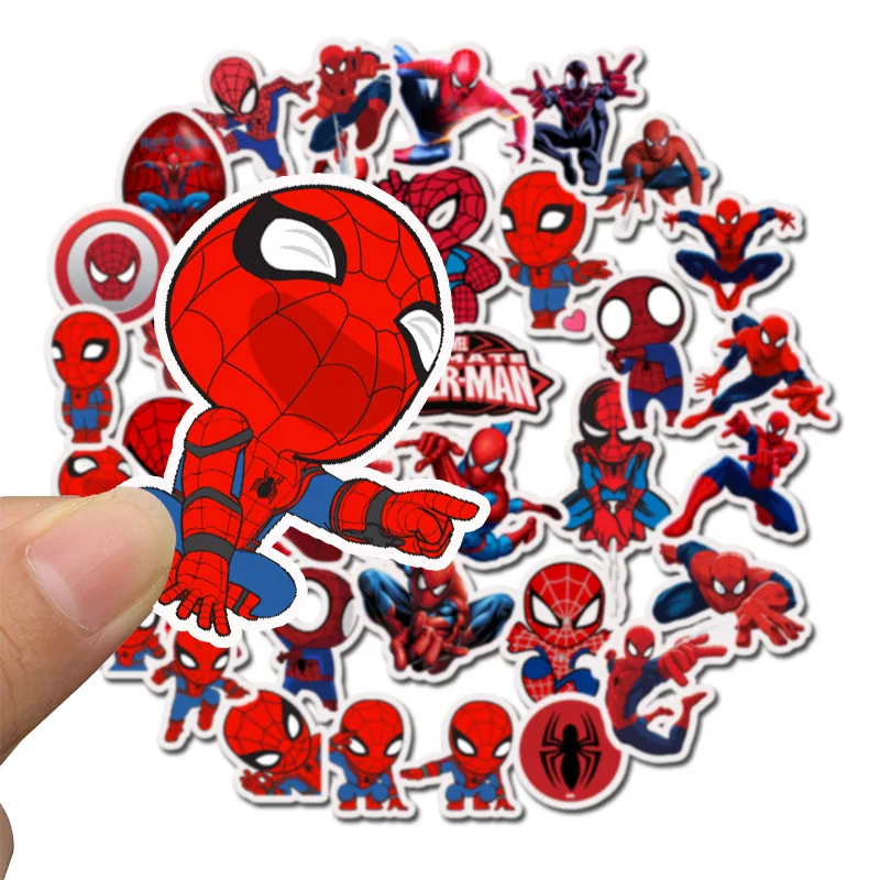 

35 pcs/pack No Repeat Cartoon Super Hero Spiderman Stickers The Avengers Graffiti Stickers for Laptop Car Trunk Bike Skateboard