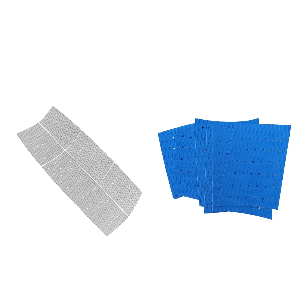 6pcs 3mm Adhesive EVA Traction Pad Tail Deck Pads for Surfboard Longboard Kiteboard Outdoor Water Sports Surfing Deck Grip Mat