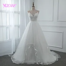 YQLNNE Vestido De Noiva простое кружевное Тюлевое свадебное платье на тонких бретельках