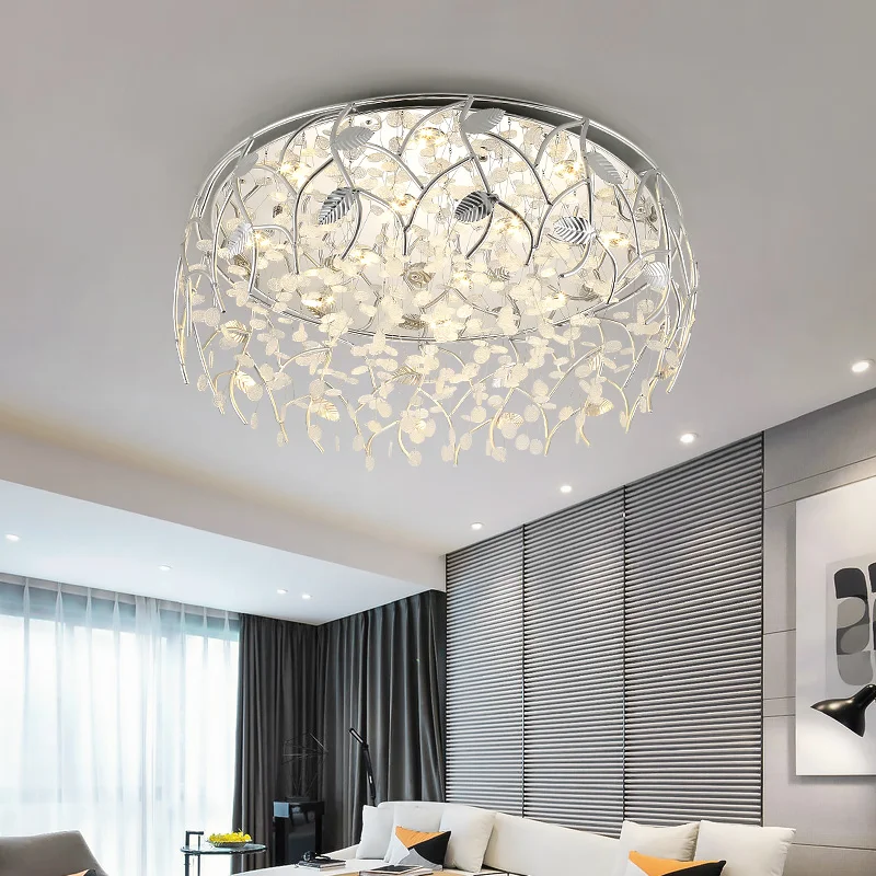 

110-220V LED Crystal Modern Ceiling Lamp White/Warm Lighting For Dining Living Room Bedroom Kitchen Metal Ceiling LED Lamp