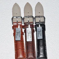 Прочный Мужской Женский ремешок из натуральной кожи для мужчин и женщин 12 14 16 18 20 22 24 мм ремешок из натуральной кожи с узором - изображение