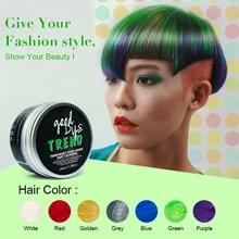 PURC Unisex 9 Colors Temporary Hair Dye Modeling Disposable hair Color Wax Cream Dye DIY No Damage Hair Wax Mud Easy To Color