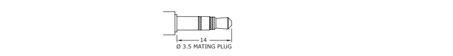 3.5 3 Poles Plug 14.0mm Length