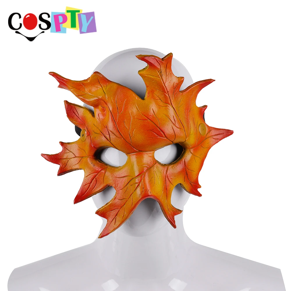 

Cospty Mascaras Para Fiestas Kostum Baju Pesta Topeng Latex Maple Leaf Mardi Gras Carnival Party Crossdresser Masquerade Mask