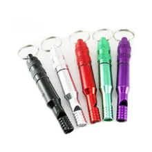 Outdoor Survival Kit Aluminum Whistle Hiking Camping Emergency Lifesaving Tool with Keychain Cheerleade Referee Whistle