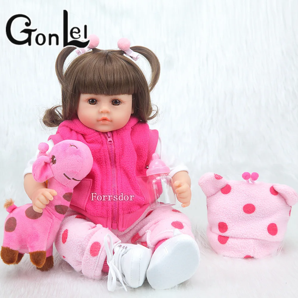 

Bebe Reborn 45cm Soft Silicone Reborn Baby Dolls Lifelike Soft Cloth Body Newborn Babies Silicone Toys Kids Birthday Best Gifts
