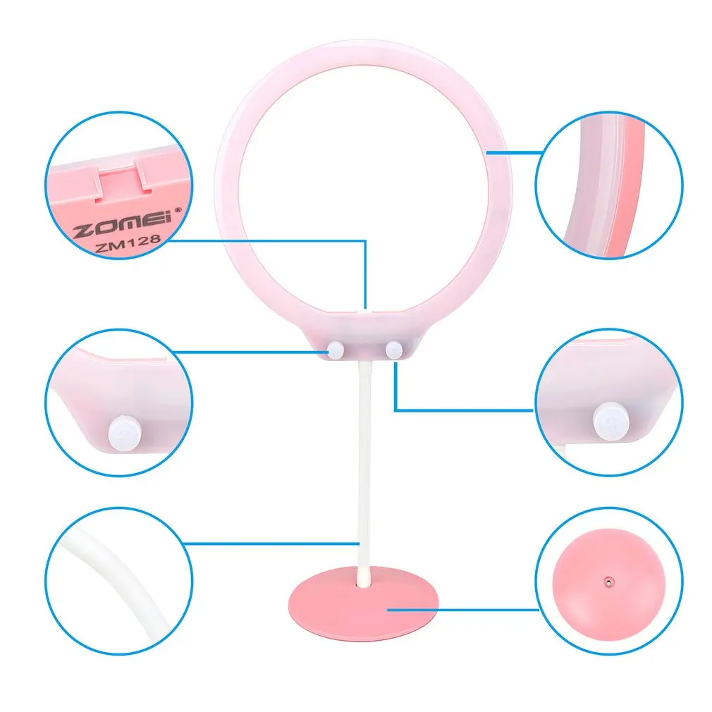 Conduziu a Luz do Anel Fotografia com Grampo de Telefone Lâmpada para a Gravação de Vídeo Zomei Câmera Dimmable Lâmpada Foto Anel 3200 K-5500 k 13 High Quality Beleza e saúde