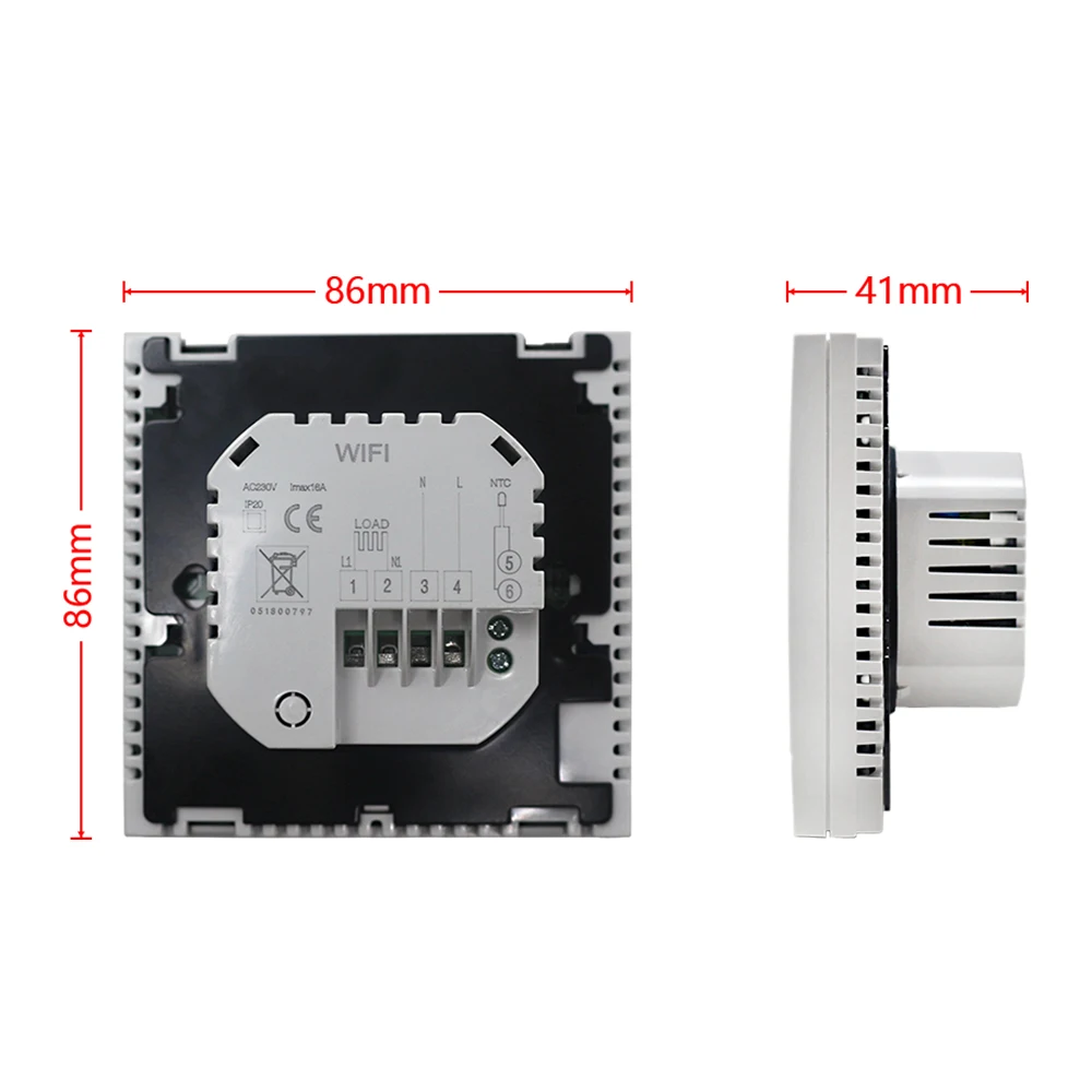 Beste Wifi Slimme Thermostaat 16A AC220V Water Elektrische Vloerverwarming Temperatuur Regulator Wekelijkse Programmeerbare Temperatuurregelaar