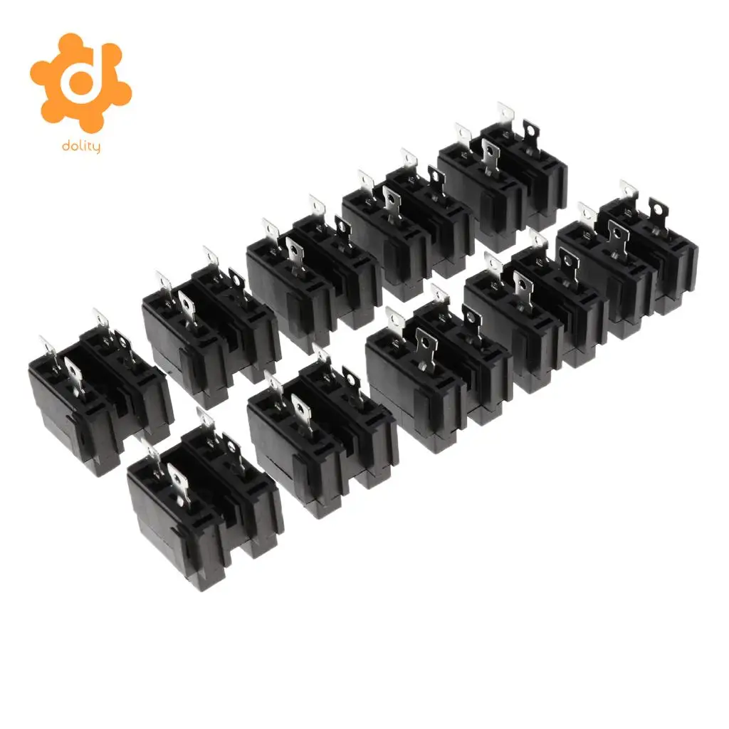 10 Pieces Car Boat Circuit Protection 32V 30A ATO Blade Fuse Box Dual Holder