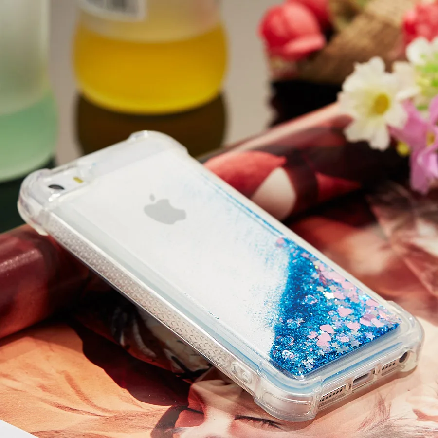 IQD оболочка для iphone SE 5 5S чехол бампер зыбучий песок милый узор динамический X 8 7 6 6s
