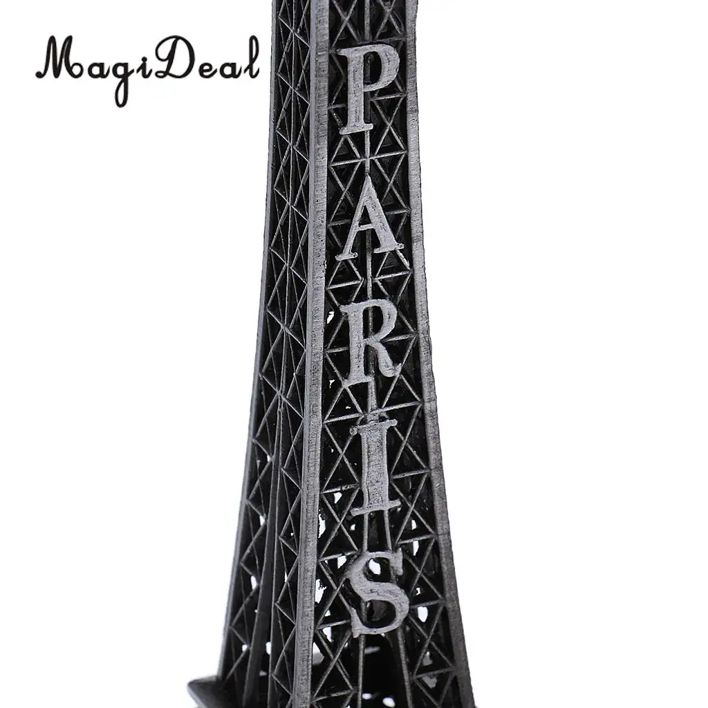 Desktop Organizer Pencil Pen Case Holder Retro Figurines Eiffel Tower Model Metal Crafts Home Decor Miniature Student Gift