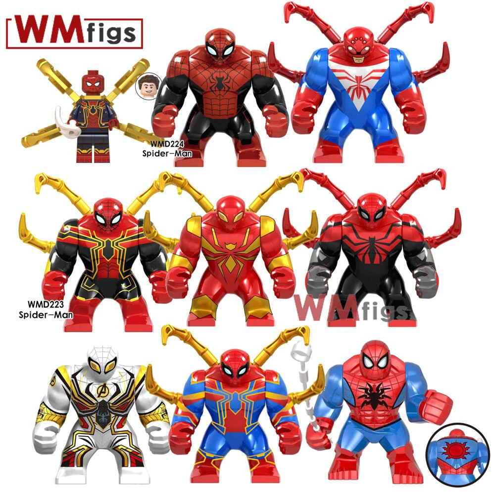 

Big Spiderman Far From Home Spider-man Avengers Alliance Polar Armor Building Blocks Toys Movie Peter Parker Model