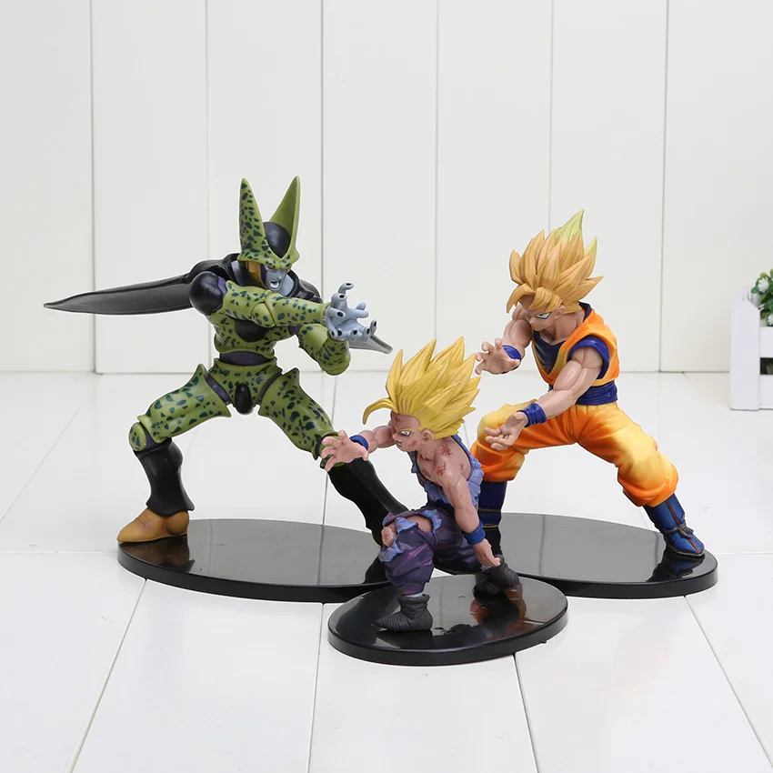 12-17cm Dragon Ball Z figure Dramatic Showcase Super Saiyan Son Goku Son Gohan Cell PVC Figures Model Toys