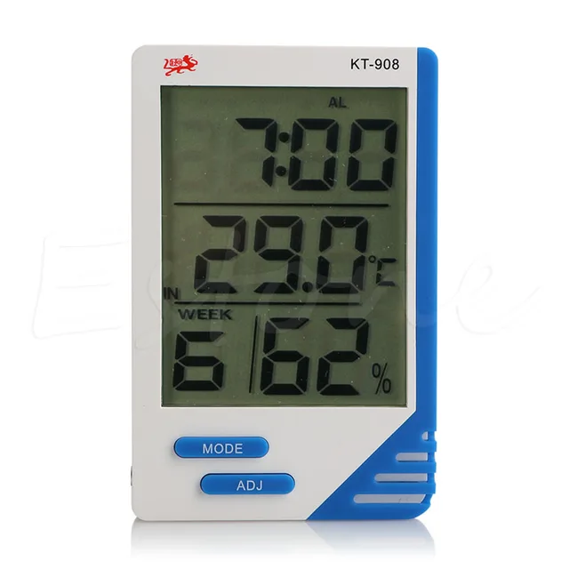 KT 908 Indoor Outdoor Digital Thermometer Hygrometer Dual Sensor MAX