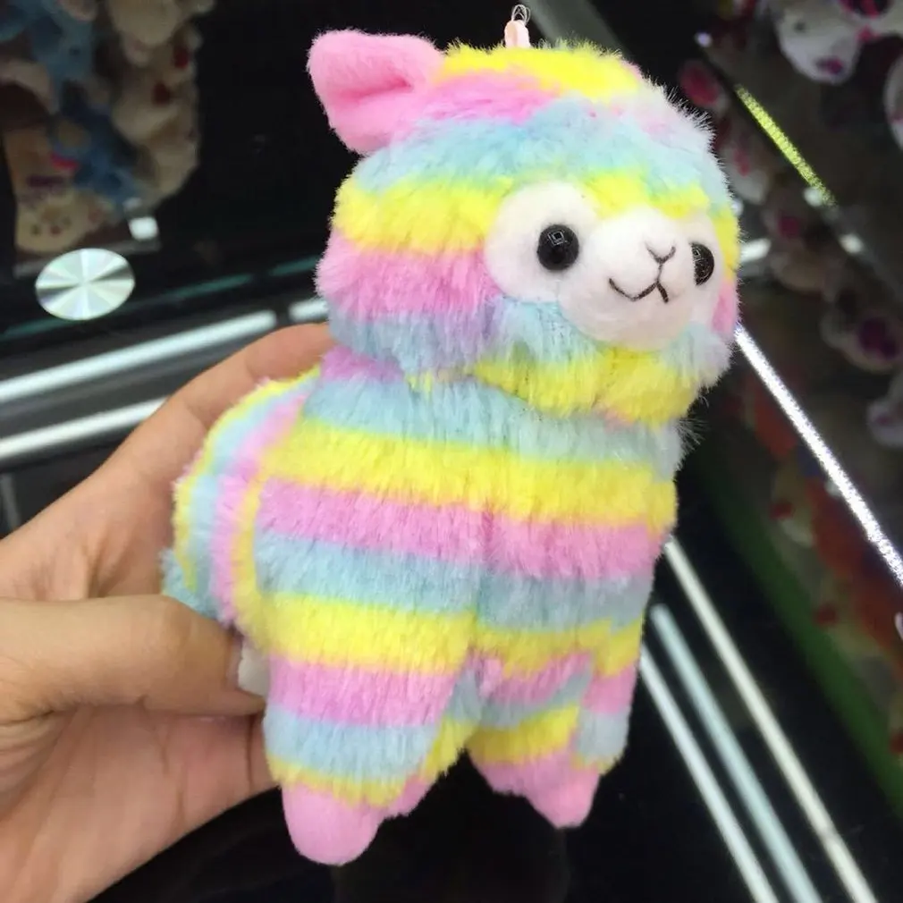 

Simulated Rainbow Alpaca Doll Fluffy Fuzzy Animal Toy Stuffed Soft Plush Toy Colorful Bed Baby Children Toys