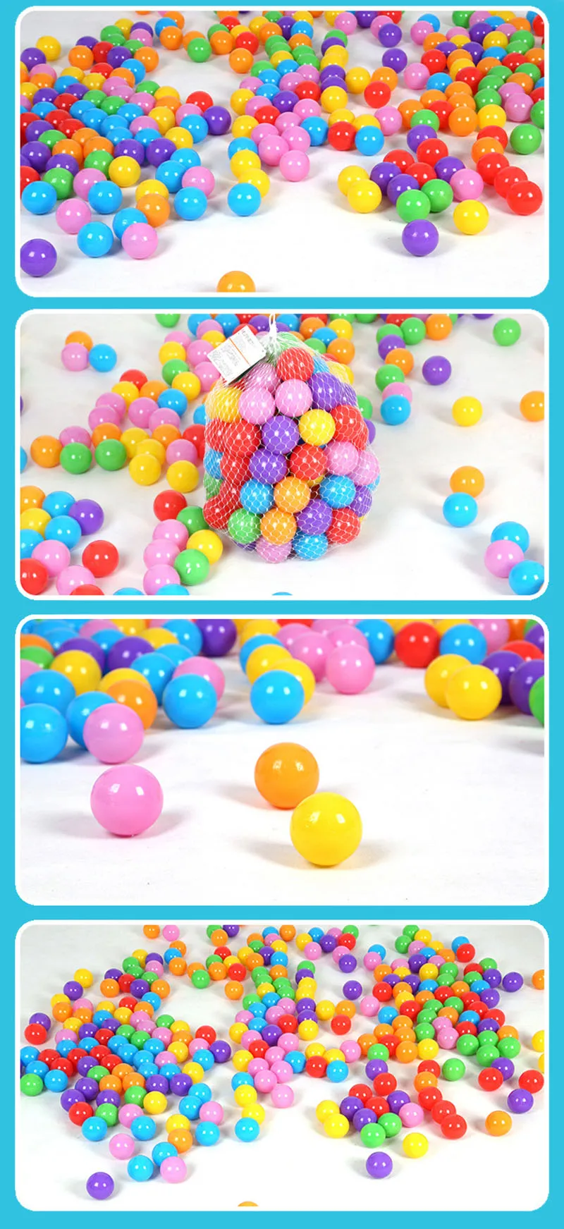 7 см океанские Пляжные Мячи 50 шт/100 шт./лот экологически чистые красочные мягкие пластиковые водные Бассейн океанские волнистые шарики детские забавные игрушки для игры