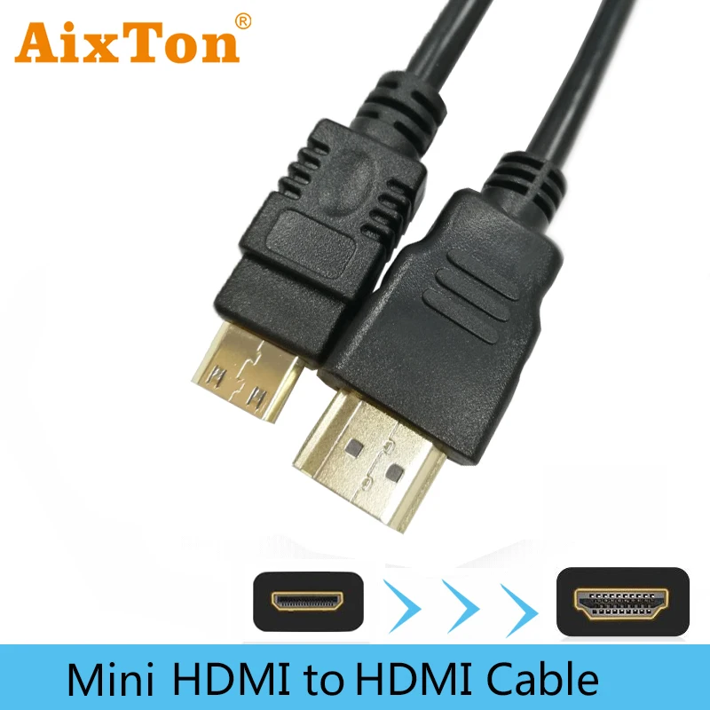 AIXTON HDMI to Mini Cable with Male-Male plug Audio 2.0 1080P for Camera Tablet DVD Laptop Monitor Projector MacBook | Электроника