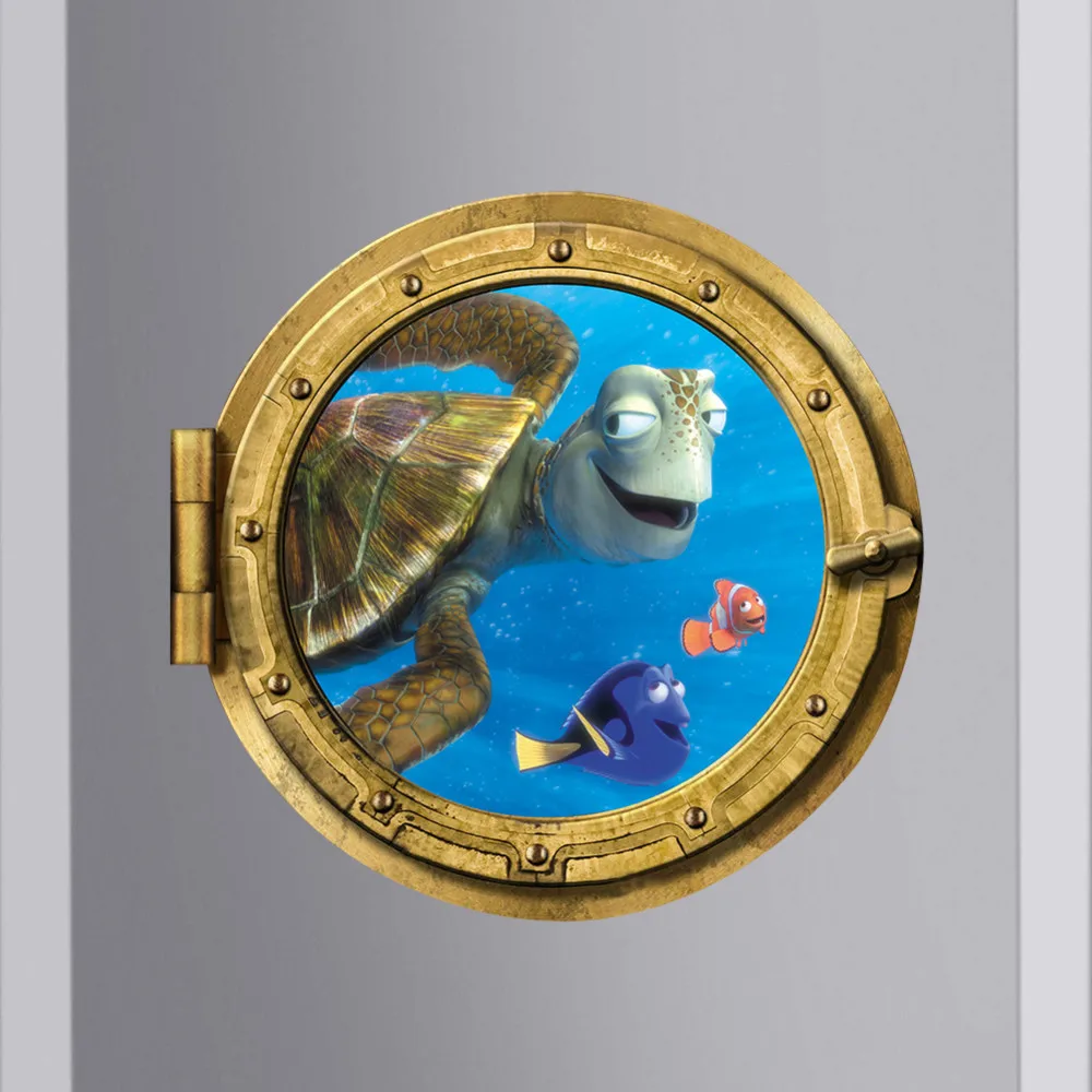 % Ocean View Tortoise fish 3d Wall Sticker Bathroom Decals Sea Art kids Rooms DIY Home Decoration Underwater kitchen | Дом и сад