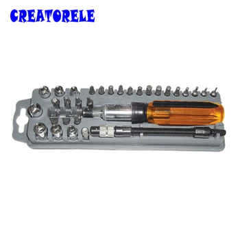 

8PK-204A 33-in-1 Ratchet ScrewdrIver Bit Set Metric Sockets HoIe Torx Hex Repair MuItifunction ScrewdrIver Combination TooI Kit