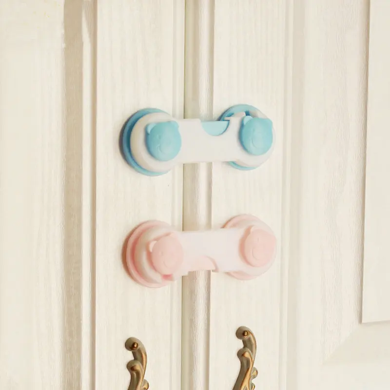 5pcs Lot Child Baby Safety Protector Locks Bear Shape Cabinet