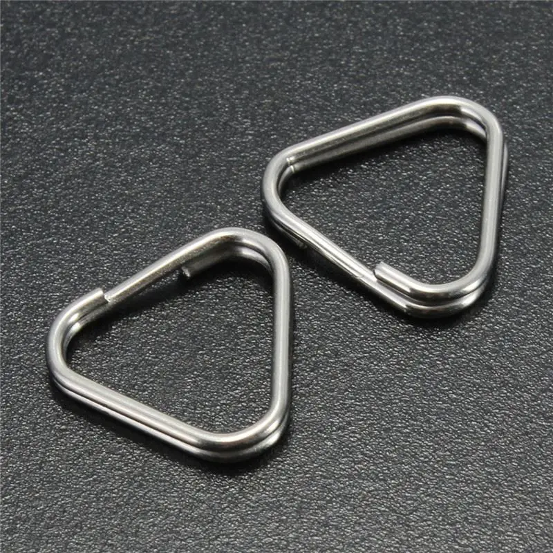 2Pcs Metal Replacement Chrome Finish Camera Strap Split Ring Triangle