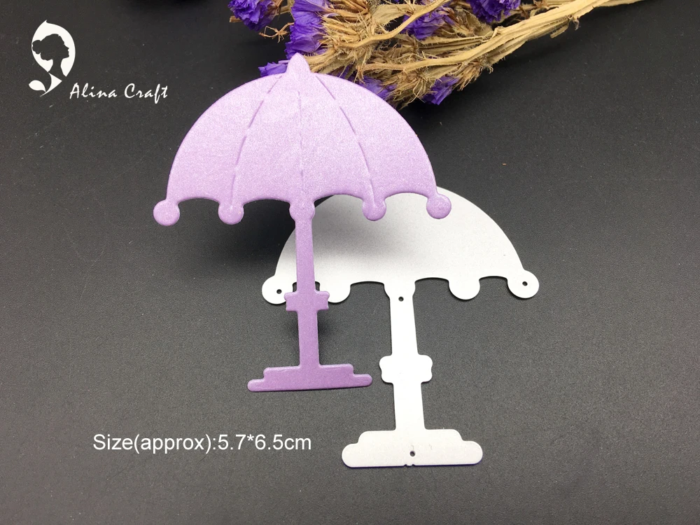 Umbrella & Flowers Metal Cutting Dies For Card Making - DIY Scrapbooking, Paper Crafts & Greeting Cards