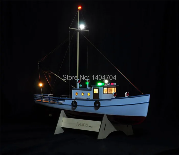 NIDALE Модель Масштаб 1/25 NAXOS RC рыболовный корабль дистанционное управление деревянная лодка SC модель комплект