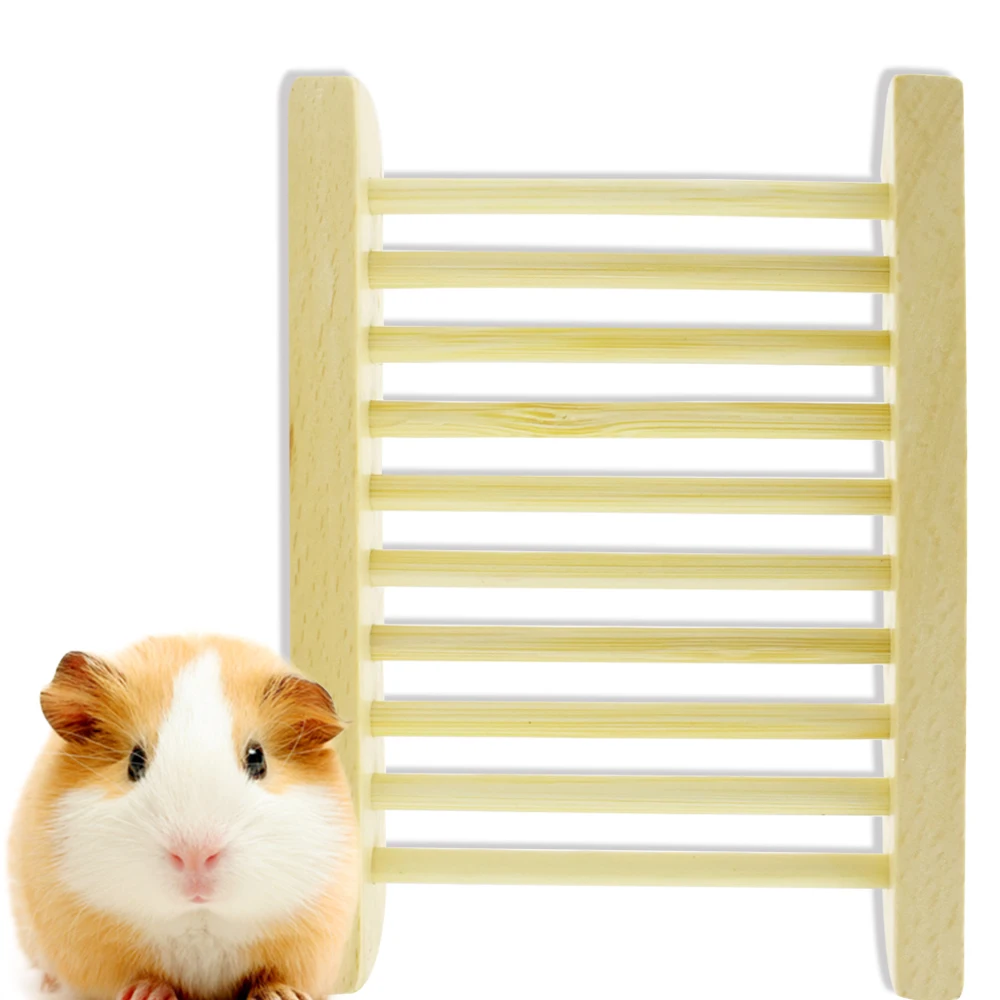 Small Animals Cages Toys Wooden Ladder Hamster Cages Accessories