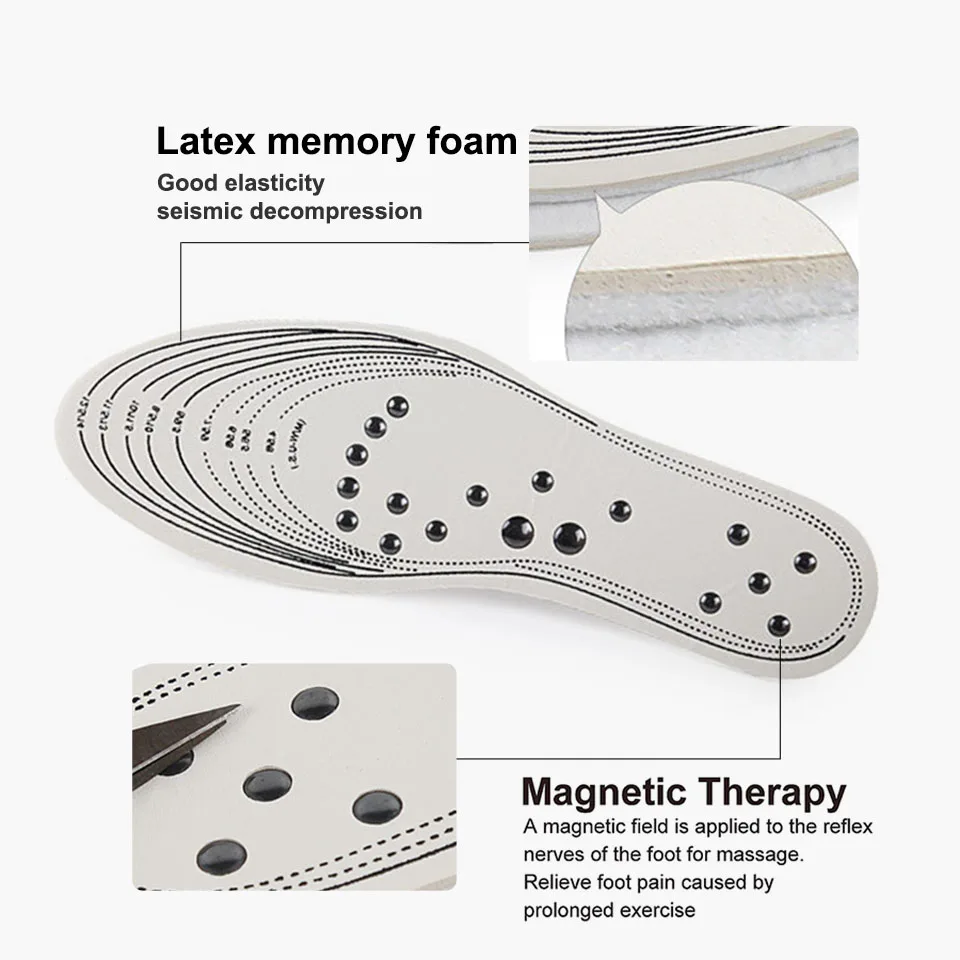 Memory cotton magnet insole details5