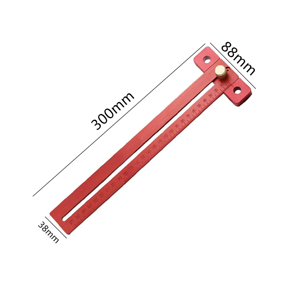 Алюминиевый прецизионный T-270 DIY Деревообработка маркировка RulerAlloy Scribing линейка; Деревообработка T тип отверстие линейка маркировка измерительный инструмент
