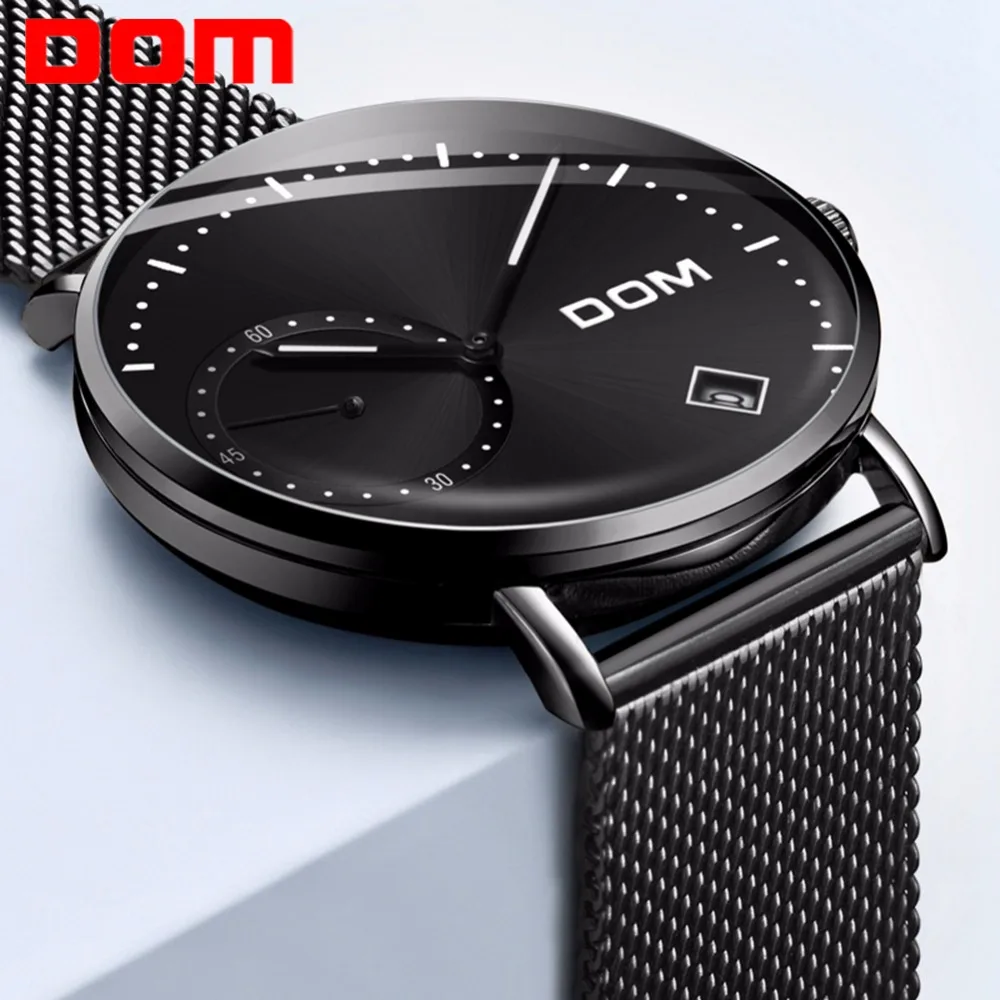 

DOM Watches Men Luxury Business Man Watch Waterproof Unique Fashion Casual Quartz Male Dress Clock Gift M-302