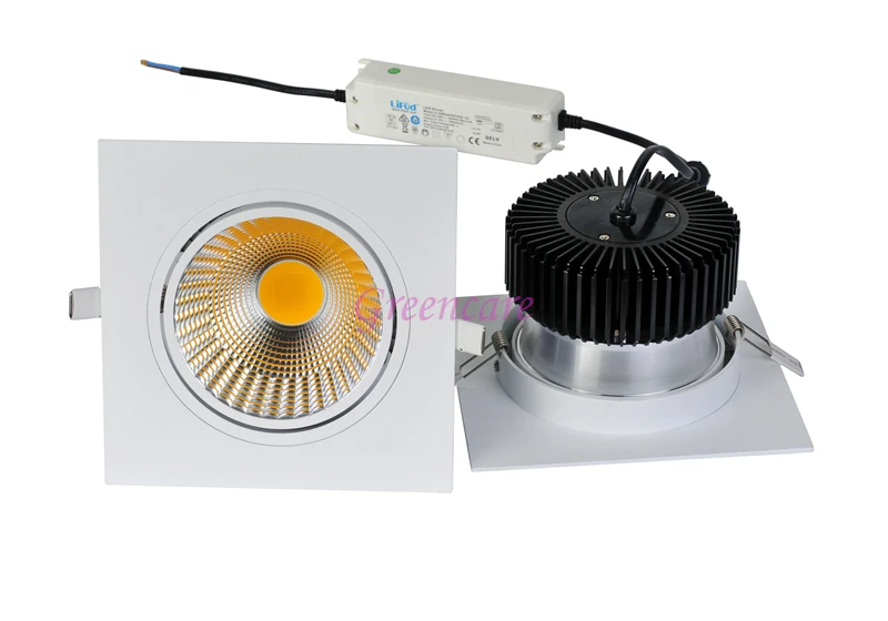 

Super Bright Square 30W Dimmable COB LED Downlight 100-240V 0-10V Dimmable Ceiling LED Dali Dimmer Down Light White10pcs/lot