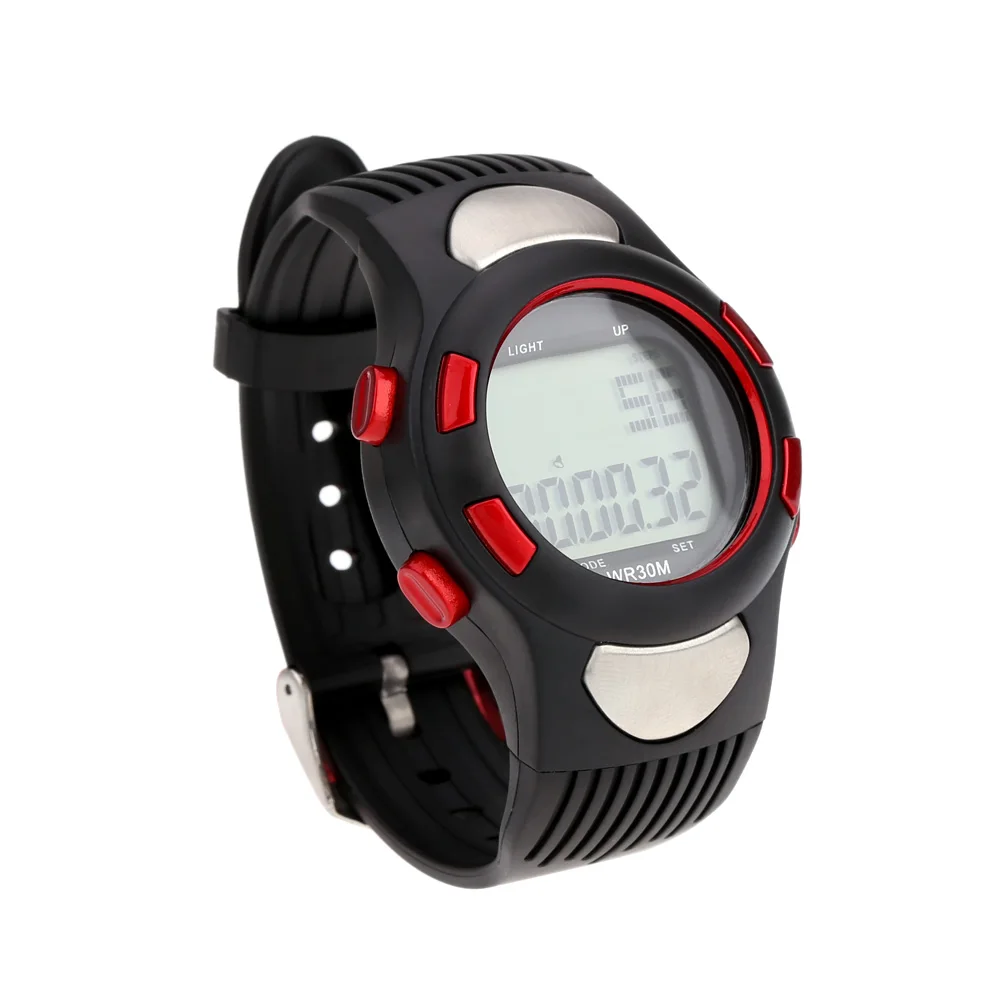 Buy Outdoor EL Backlight Sports Watch Pedometer Heart Rate Monitor Calories